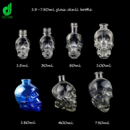 Glass Skull Bottle